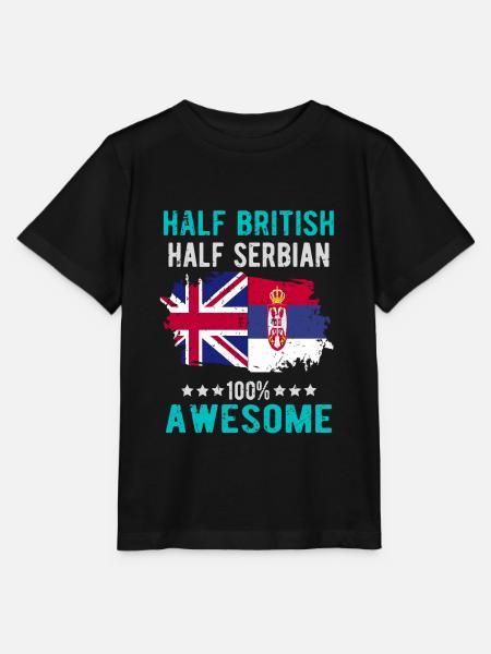 Halb Brite Halb Serbier - Stanley/Stella Kinder T-Shirt MINI CREATOR  - Schwarz