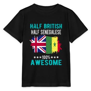 Half British Half Senegalese - Stanley/Stella MINI CREATOR Kids’ T-Shirt - black - Front - Mikhail (115cm)