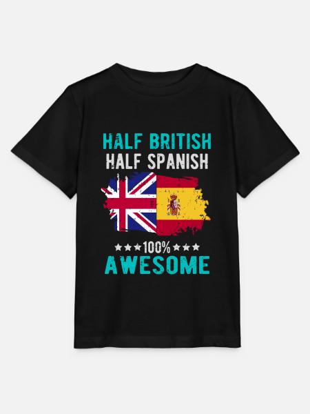 Halb Brite Halb Spanier - Stanley/Stella Kinder T-Shirt MINI CREATOR  - Schwarz