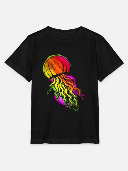 Bunte Qualle - Stanley/Stella Kinder T-Shirt MINI CREATOR - Schwarz