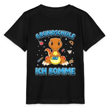 Grundschule ich komme Einschulung 1. Klasse - Stanley/Stella Kinder T-Shirt MINI CREATOR  - Schwarz - Vorne - Mikhail (115cm)