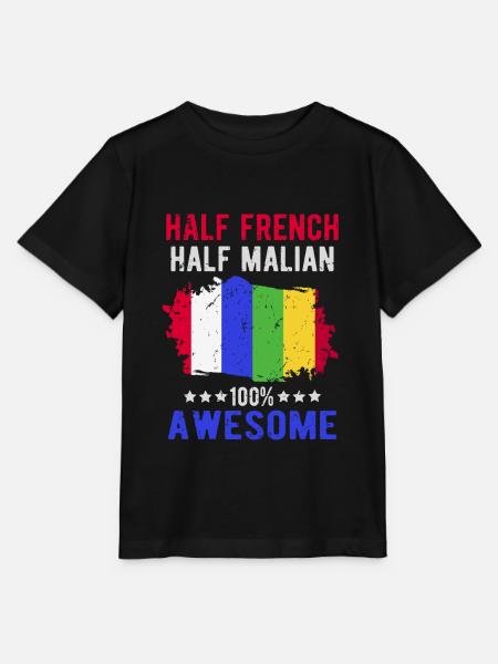Halb Franzose Halb Malier - Stanley/Stella Kinder T-Shirt MINI CREATOR  - Schwarz