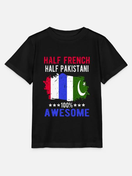 Halb Franzose Halb Pakistaner - Stanley/Stella Kinder T-Shirt MINI CREATOR - Schwarz