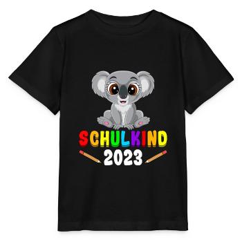 Schulkind 2023 Koala - Stanley/Stella Kinder T-Shirt MINI CREATOR  - Schwarz - Vorne - Mikhail (115cm)