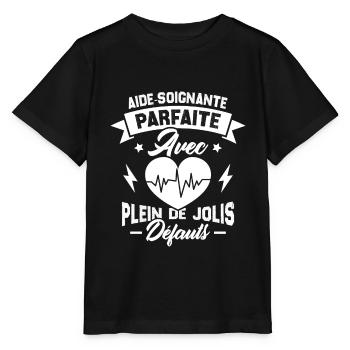 Aide soignante parfaite, Cadeau Aide soignante - T-shirt bio MINI CREATOR Stanley/Stella Enfant - noir - Devant - Mikhail (115cm)