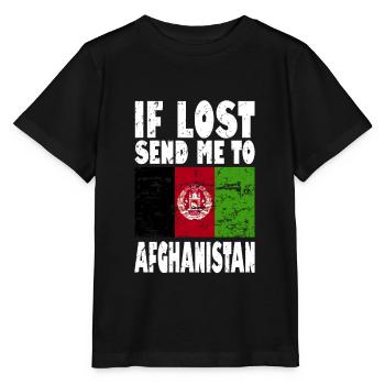 Afghanistan Flag Slogan - Stanley/Stella MINI CREATOR Kids’ T-Shirt - black - Front - Mikhail (115cm)