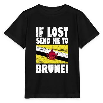 Drapeau du Brunei - T-shirt bio MINI CREATOR Stanley/Stella Enfant - noir - Devant - Mikhail (115cm)