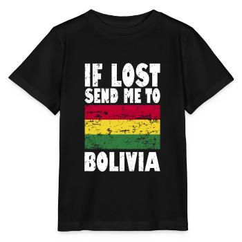 Drapeau de la Bolivie - T-shirt bio MINI CREATOR Stanley/Stella Enfant - noir - Devant - Mikhail (115cm)