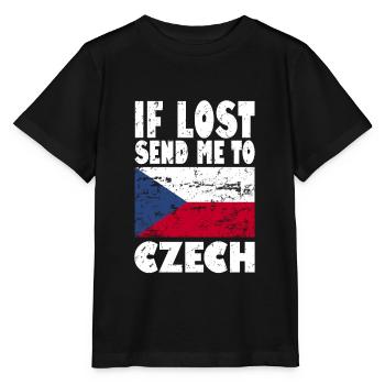 Drapeau de la République tchèque - T-shirt bio MINI CREATOR Stanley/Stella Enfant - noir - Devant - Mikhail (115cm)