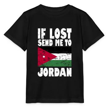 Jordan Flag Saying - Stanley/Stella MINI CREATOR Kids’ T-Shirt - black - Front - Mikhail (115cm)