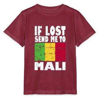 Slogan du drapeau du Mali - T-shirt bio MINI CREATOR Stanley/Stella Enfant - bordeaux - Devant - Kain (125cm)