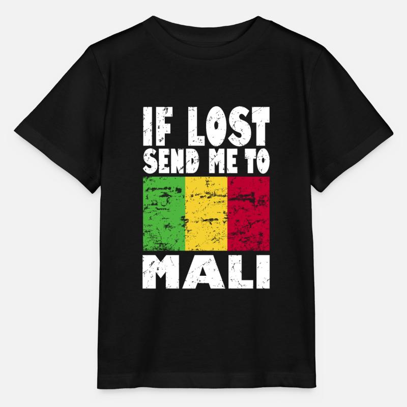 Slogan du drapeau du Mali - T-shirt bio MINI CREATOR Stanley/Stella Enfant - noir