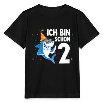 Ich bin schon 2. Kindergeburtstag Hai - Stanley/Stella Kinder T-Shirt MINI CREATOR  - Schwarz - Vorne - Mikhail (115cm)