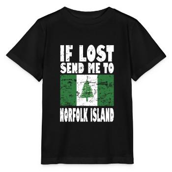 Norfolk Island Flag Saying - Stanley/Stella MINI CREATOR Kids’ T-Shirt - black - Front - Mikhail (115cm)