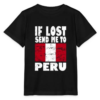 Drapeau du Pérou - T-shirt bio MINI CREATOR Stanley/Stella Enfant - noir - Devant - Mikhail (115cm)