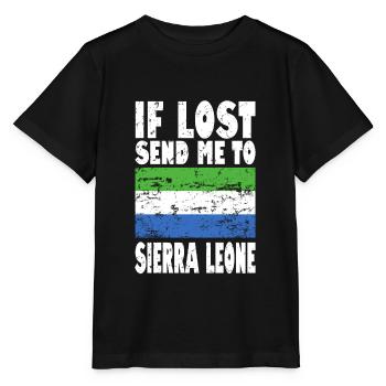 Sierra Leone Flagge Spruch - Stanley/Stella Kinder T-Shirt MINI CREATOR  - Schwarz - Vorne - Mikhail (115cm)