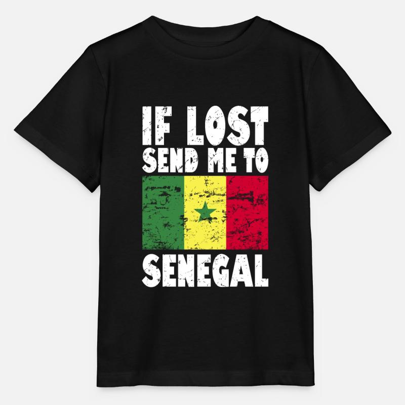 Drapeau du Sénégal - T-shirt bio MINI CREATOR Stanley/Stella Enfant - noir