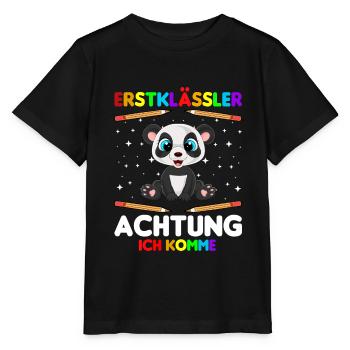 Erstklässler Achtung ich komme - Stanley/Stella Kinder T-Shirt MINI CREATOR  - Schwarz - Vorne - Mikhail (115cm)
