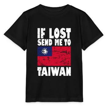 Drapeau de Taïwan - T-shirt bio MINI CREATOR Stanley/Stella Enfant - noir - Devant - Mikhail (115cm)