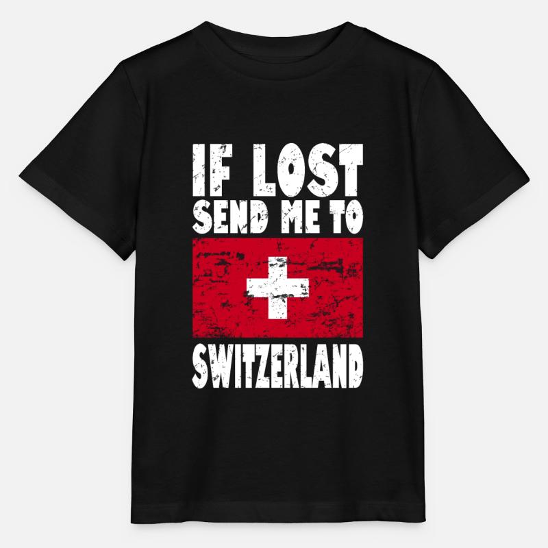 Schweiz Flagge Spruch - Stanley/Stella Kinder T-Shirt MINI CREATOR  - Schwarz
