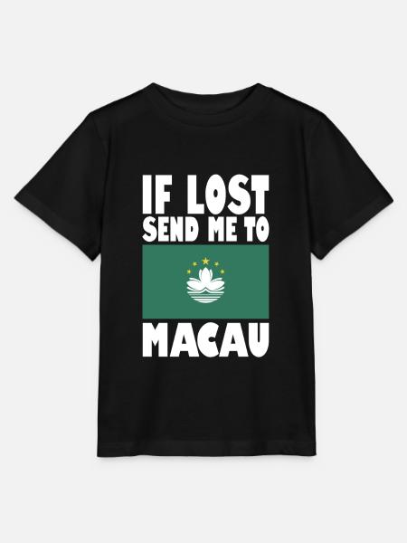 Macau Flagge Spruch - Stanley/Stella Kinder T-Shirt MINI CREATOR - Schwarz