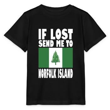 Norfolk Island Flag Saying - Stanley/Stella MINI CREATOR Kids’ T-Shirt - black - Front - Mikhail (115cm)