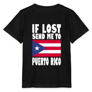 PUERTO RICO Drapeau Disant - T-shirt bio MINI CREATOR Stanley/Stella Enfant - noir - Devant - Mikhail (115cm)