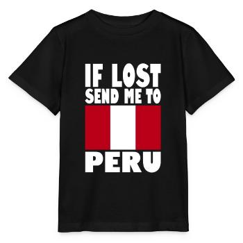 Drapeau du Pérou - T-shirt bio MINI CREATOR Stanley/Stella Enfant - noir - Devant - Mikhail (115cm)