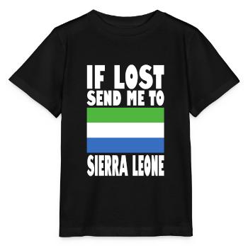Sierra Leone Flagge Spruch - Stanley/Stella Kinder T-Shirt MINI CREATOR  - Schwarz - Vorne - Mikhail (115cm)