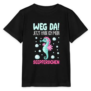 Seepferdchen Abzeichen Seepferdchen bestanden 2022 - Stanley/Stella Kinder T-Shirt MINI CREATOR  - Schwarz - Vorne - Mikhail (115cm)
