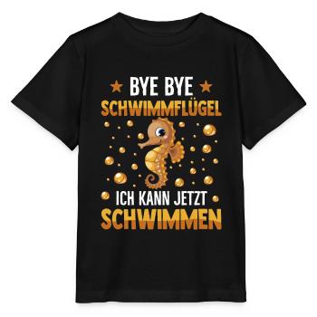 Seepferdchen Abzeichen Seepferdchen bestanden - Stanley/Stella Kinder T-Shirt MINI CREATOR  - Schwarz - Vorne - Mikhail (115cm)