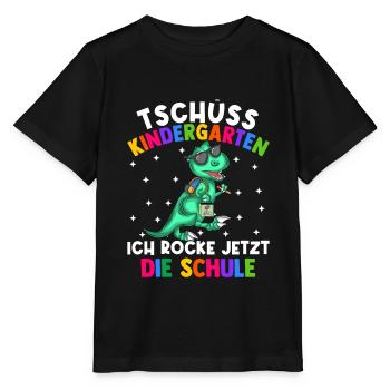 Tschüss Kindergarten ich rocke jetzt die Schule - Stanley/Stella Kinder T-Shirt MINI CREATOR  - Schwarz - Vorne - Mikhail (115cm)
