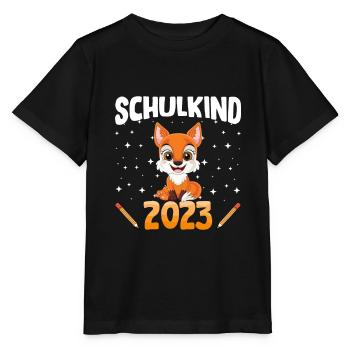 Fuchs Schulkind 2023 - Stanley/Stella Kinder T-Shirt MINI CREATOR  - Schwarz - Vorne - Mikhail (115cm)
