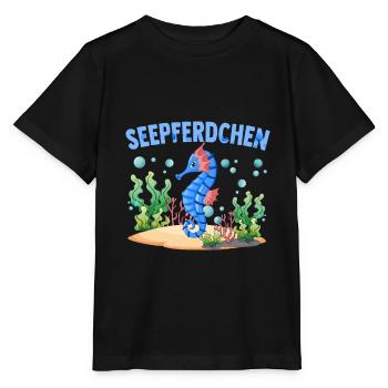 Seepferdchen Abzeichen Seepferdchen bestanden - Stanley/Stella Kinder T-Shirt MINI CREATOR  - Schwarz - Vorne - Mikhail (115cm)
