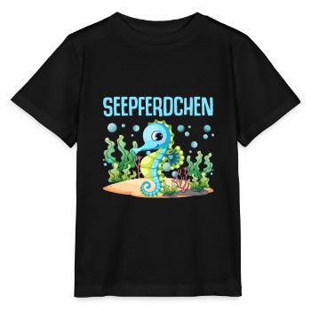 Seepferdchen Abzeichen Seepferdchen bestanden - Stanley/Stella Kinder T-Shirt MINI CREATOR  - Schwarz - Vorne - Mikhail (115cm)