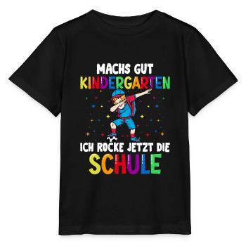 Schulkind Einschulung Fußball Schulstart Schule - Stanley/Stella Kinder T-Shirt MINI CREATOR  - Schwarz - Vorne - Mikhail (115cm)