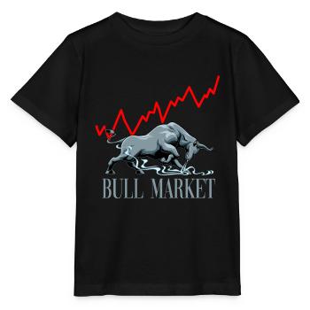 Bullen Markt Aktien Investieren Reichtum - Stanley/Stella Kinder T-Shirt MINI CREATOR  - Schwarz - Vorne - Mikhail (115cm)
