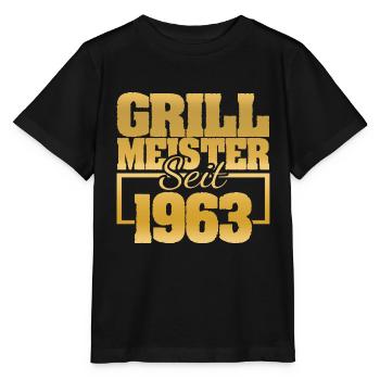 Grillinstructor 1963 - Stanley/Stella Kinder T-Shirt MINI CREATOR  - Schwarz - Vorne - Mikhail (115cm)