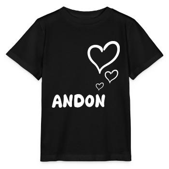 First name Andon - Stanley/Stella MINI CREATOR Kids’ T-Shirt - black - Front - Mikhail (115cm)
