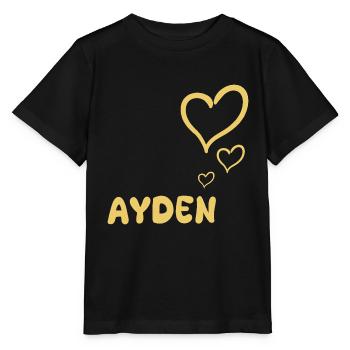 First name Ayden - Stanley/Stella MINI CREATOR Kids’ T-Shirt - black - Front - Mikhail (115cm)
