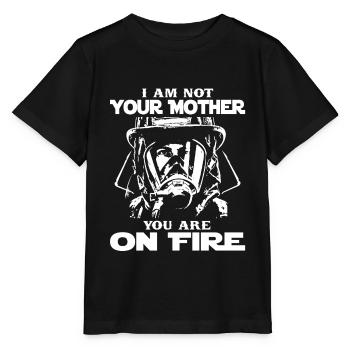 Feuerwehr Feuerwehrmann Feuerwehrfrau Geschenk - Stanley/Stella Kinder T-Shirt MINI CREATOR  - Schwarz - Vorne - Mikhail (115cm)