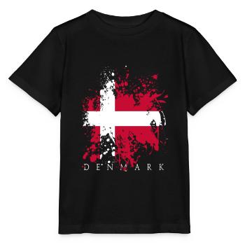 Denmark Dänemark Dansk kopenhagen Flagge Fahne - Stanley/Stella Kinder T-Shirt MINI CREATOR  - Schwarz - Vorne - Mikhail (115cm)