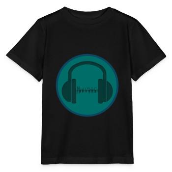 Musik im Kopfhörer- Music in the headphone - Stanley/Stella Kinder T-Shirt MINI CREATOR  - Schwarz - Vorne - Mikhail (115cm)