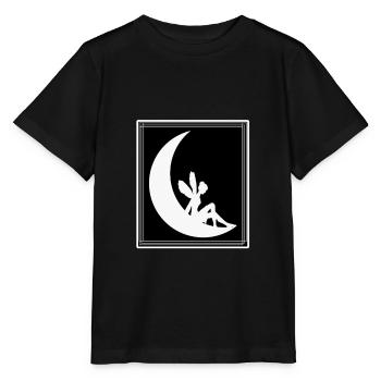 Fairy on the moon - fairy on the moon - Stanley/Stella MINI CREATOR Kids’ T-Shirt - black - Front - Mikhail (115cm)