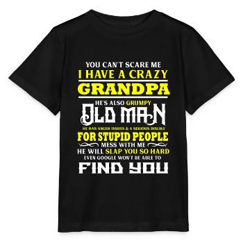 Verrückter Opa Oldman Google Großvater Pap Geschenk - Stanley/Stella Kinder T-Shirt MINI CREATOR  - Schwarz - Vorne - Mikhail (115cm)