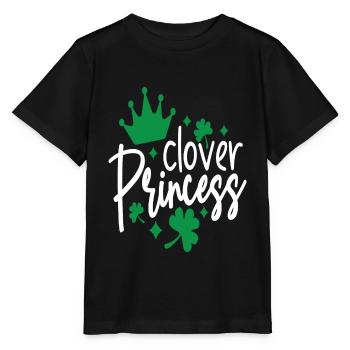 Shamrock Princess - St Patricks Day - Gift - Stanley/Stella MINI CREATOR Kids’ T-Shirt - black - Front - Mikhail (115cm)