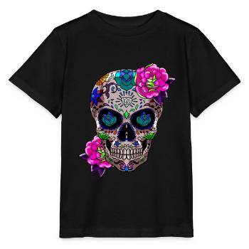 Zucker Schädel Tag der Toten Geschenk - Stanley/Stella Kinder T-Shirt MINI CREATOR  - Schwarz - Vorne - Mikhail (115cm)