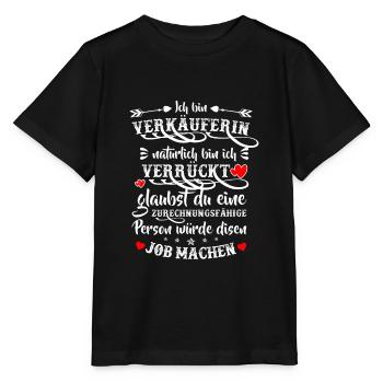 Verkäuferin Fachverkäuferin Einzelhandel Frauen - Stanley/Stella Kinder T-Shirt MINI CREATOR  - Schwarz - Vorne - Mikhail (115cm)