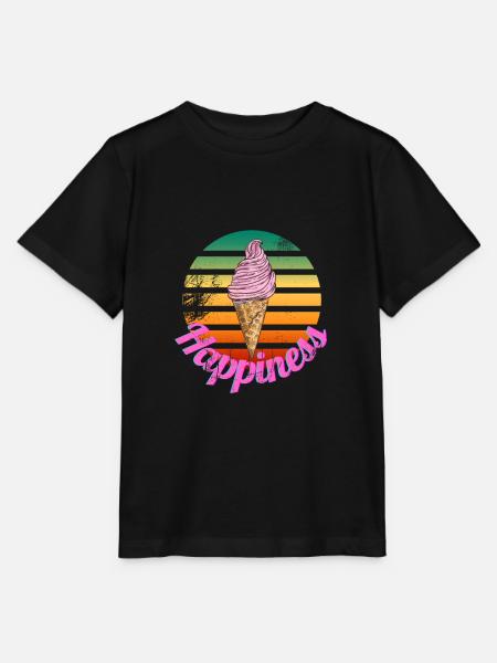 Ice Creme Happiness Sommer Grafik - Stanley/Stella Kinder T-Shirt MINI CREATOR - Schwarz