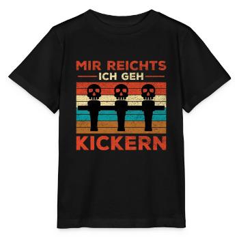 Tischfußball Kickern Tischkicker Sportler Kicker - Stanley/Stella Kinder T-Shirt MINI CREATOR  - Schwarz - Vorne - Mikhail (115cm)